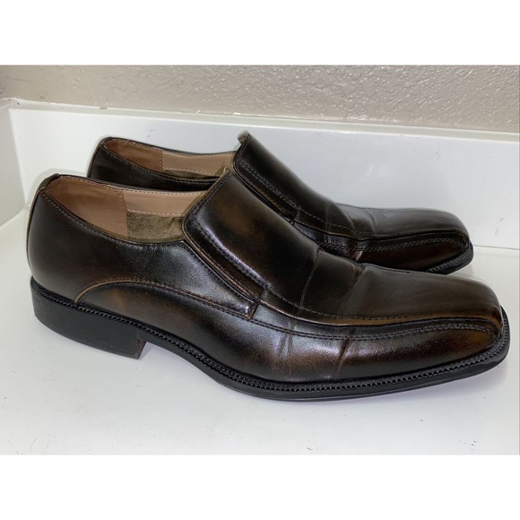 J.Ferrar JF Oxford Loafer Slip On Men's Dress Shoes Brown Leather Sz 11 014-2901 - Picture 4 of 10